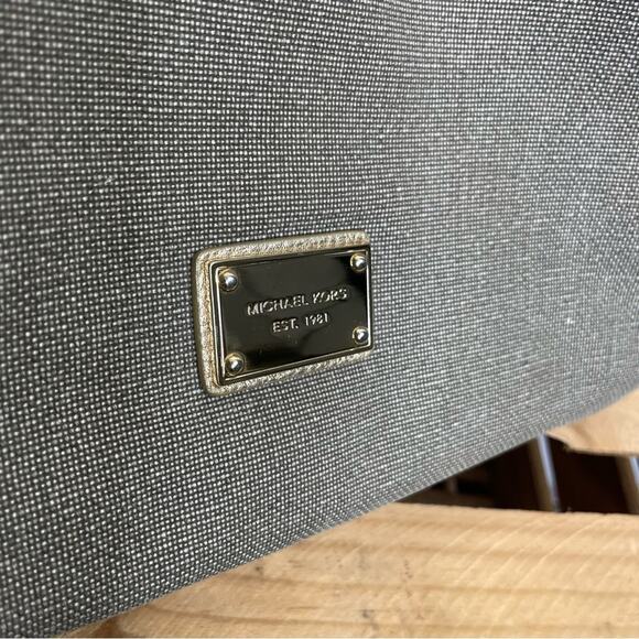 Michael Michael Kors Marina Grab Anchor oversized canvas taupe gold tote handbag - Picture 5 of 16